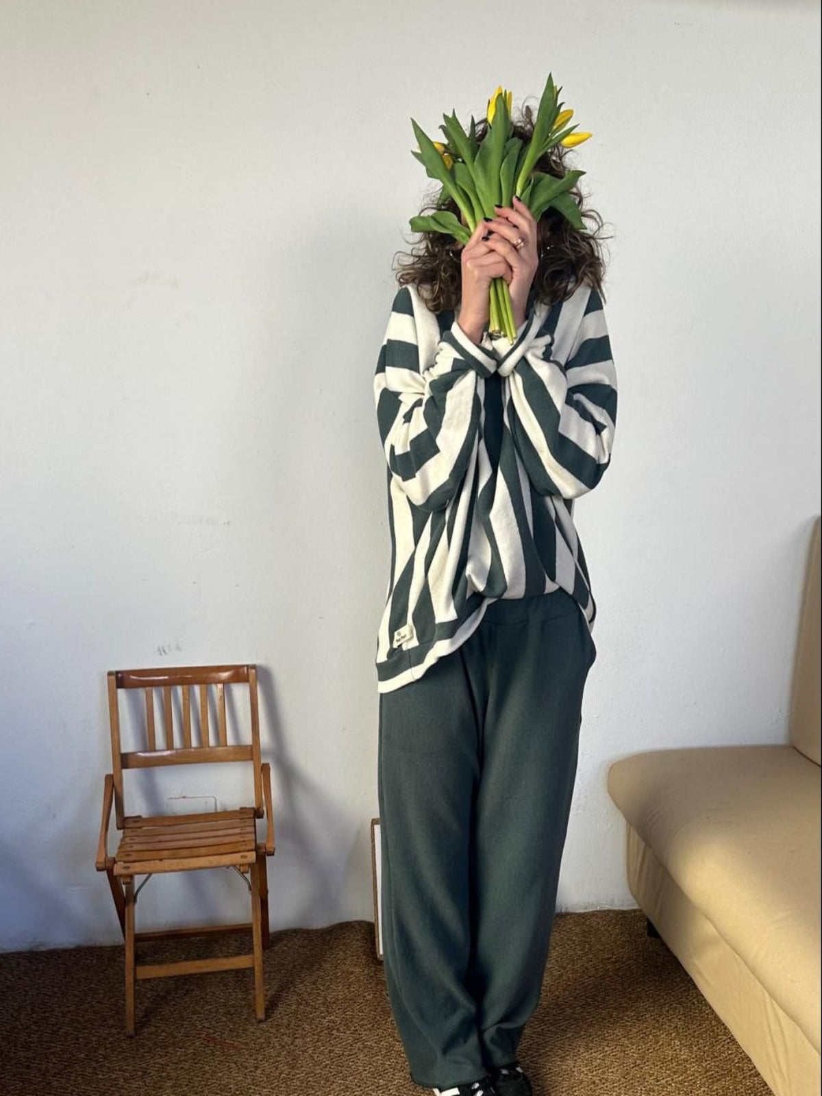 Pantalone con tasca caldo cotone