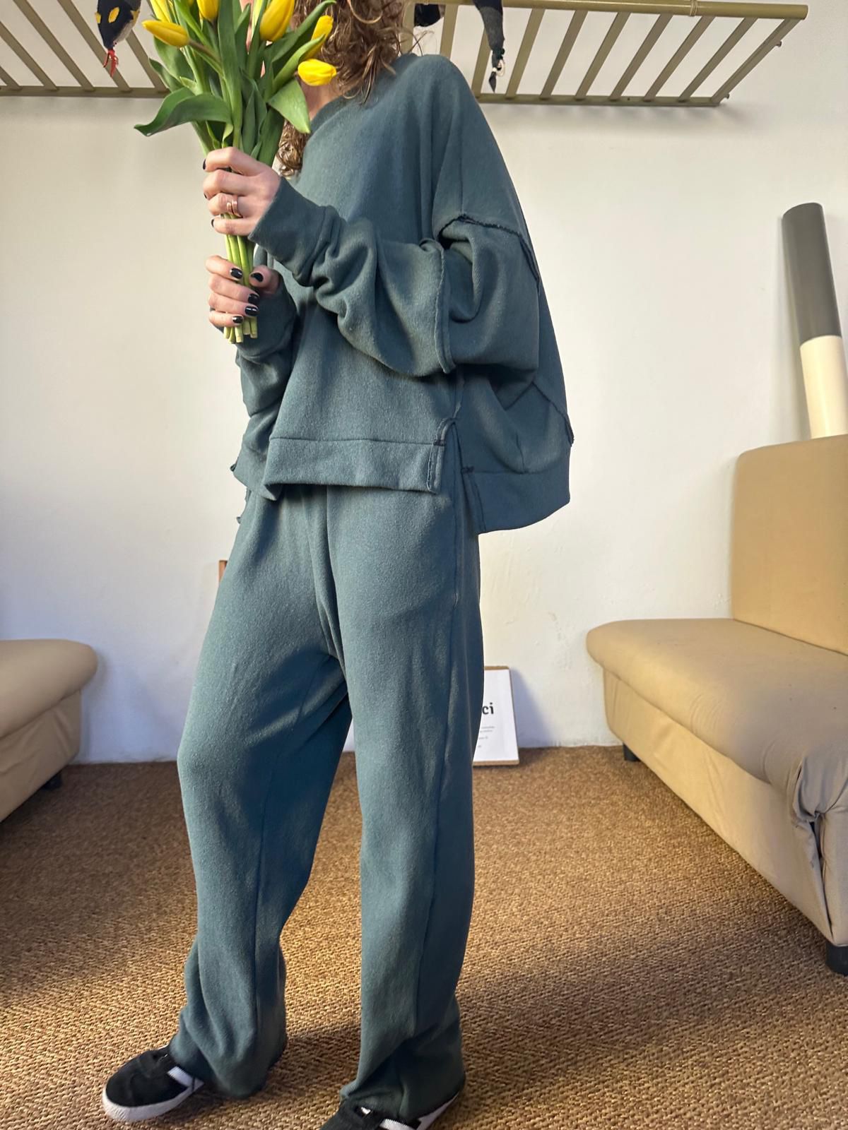 Pantalone con tasca caldo cotone